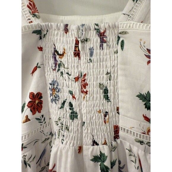 NWOT Reformation Everett Linen Corsini Floral White Midi Dress |Retail $298 - Picture 12 of 16